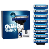 Gillette Mach 3 Turbo Razor Blades x8 men's razors & blades Sainsburys   