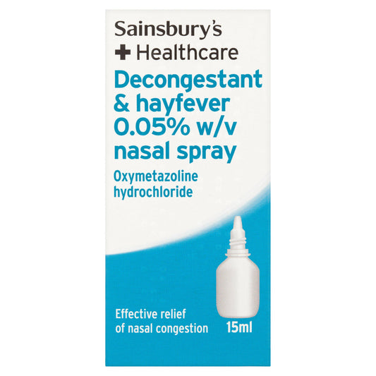 Sainsbury's Nasal Decongestant & Hayfever Spray 15ml GOODS Sainsburys   