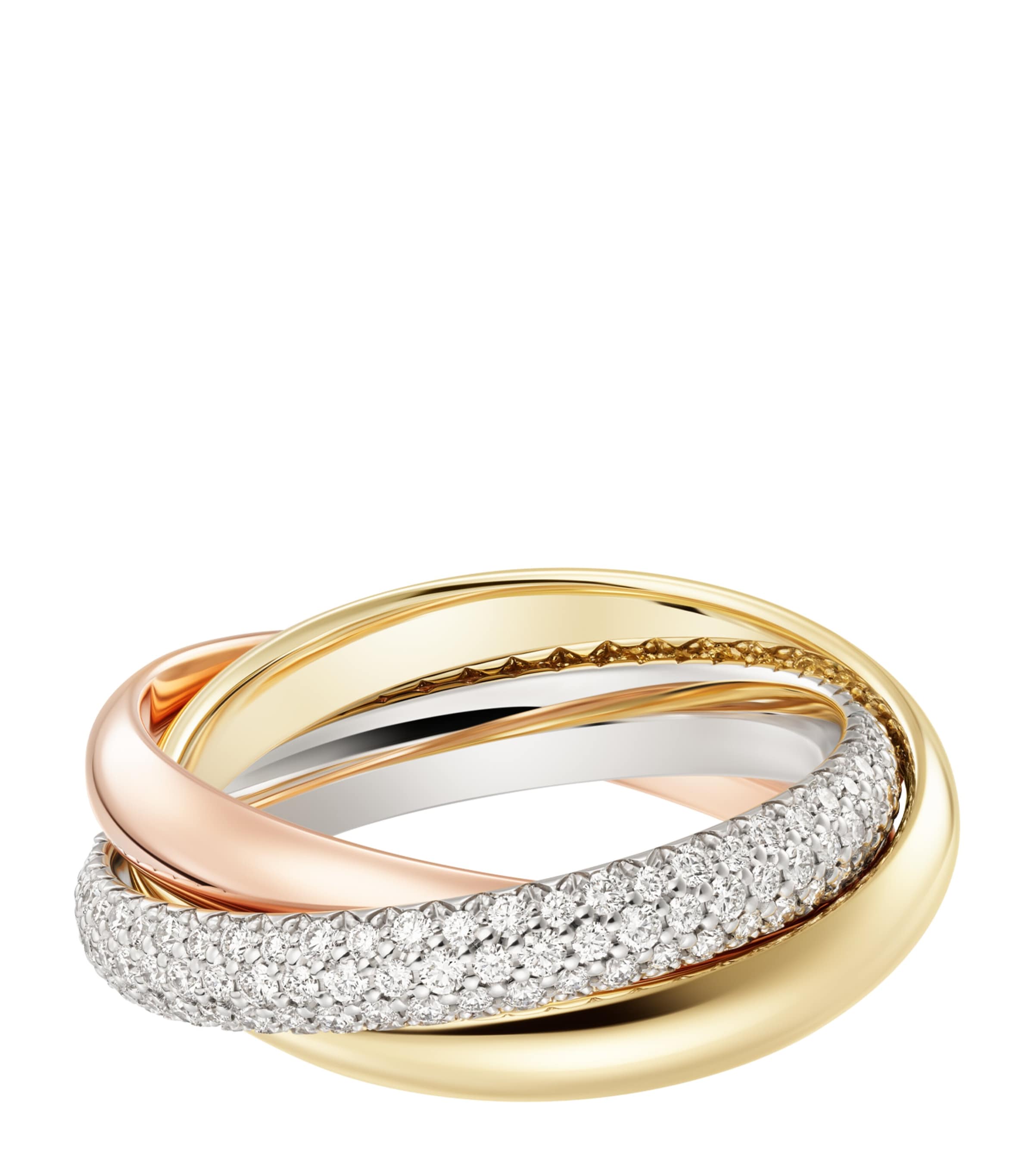 Cartier Trinity diamond ring in 18k gold (British brand)