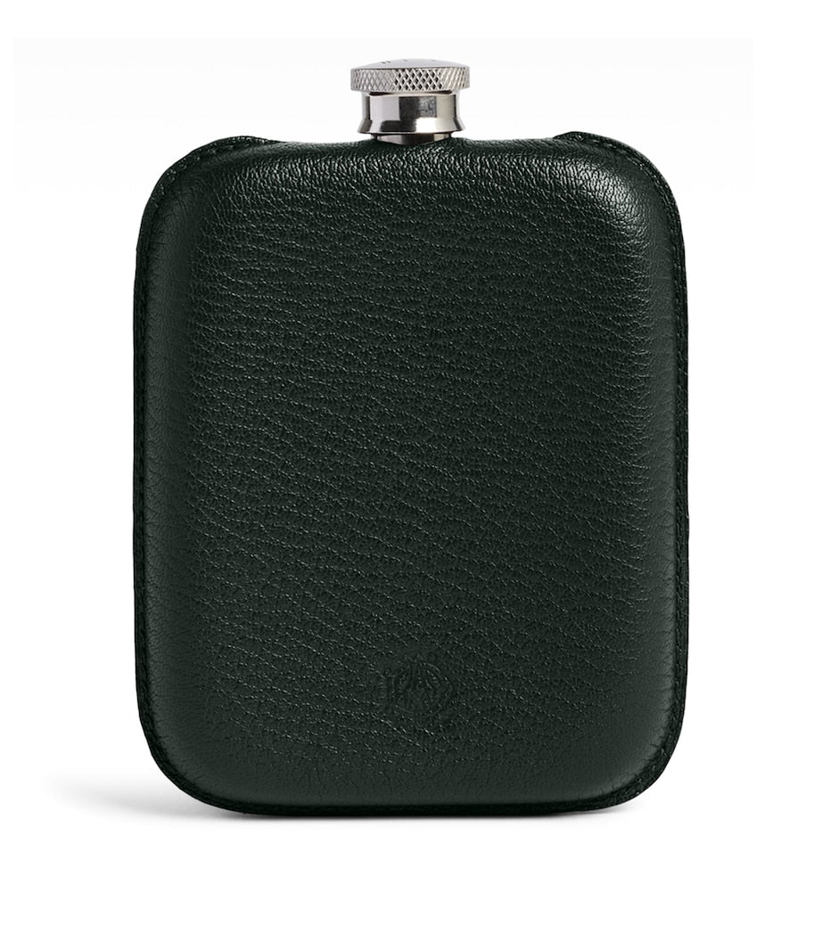 Dunhill leather-wrapped flask (British brand)