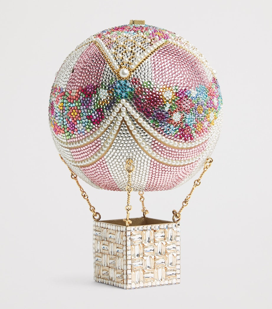 Judith Leiber hot air balloon clutch bag with crystals - British product
