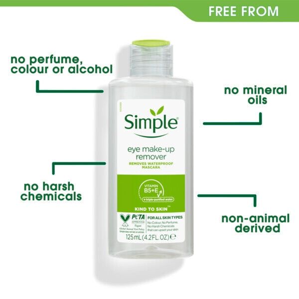 Simple Kind to Skin Eye Make-Up Remover 125ml Make Up & Beauty Accessories Boots   