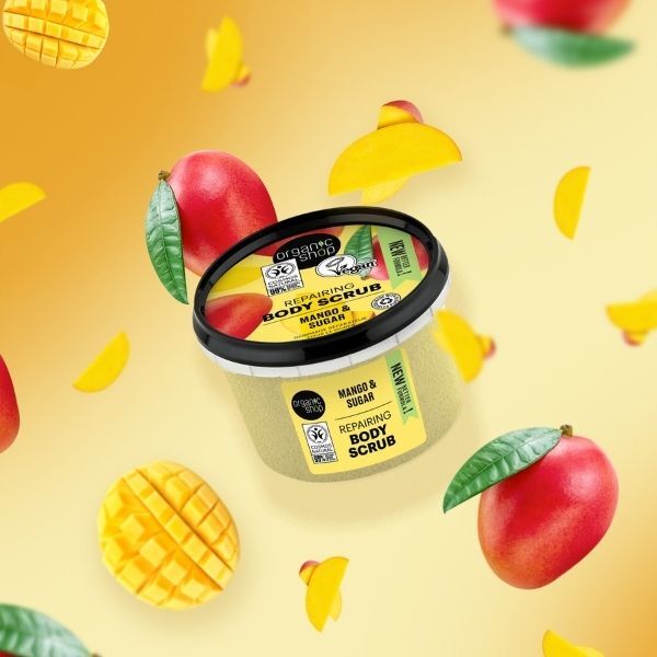 Organic Shop body scrub mango sugar 250ml, imported from the UK