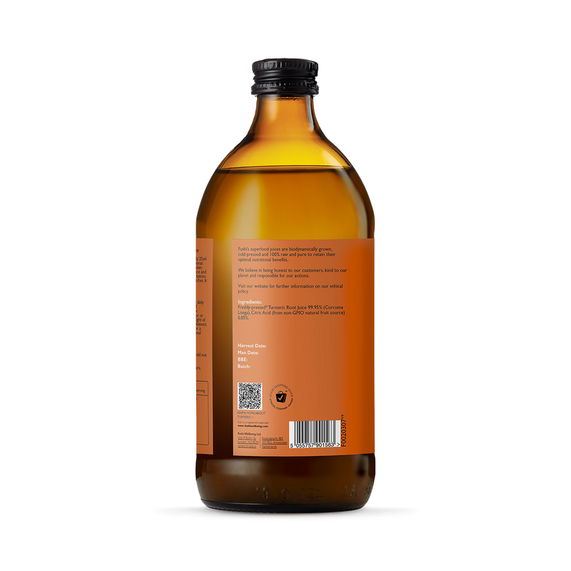 Fushi fresh-pressed turmeric juice 500ml (British brand)