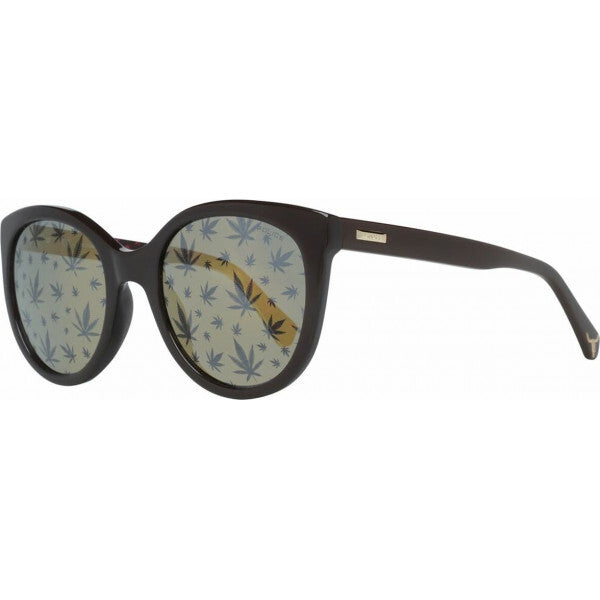 Police SPL408E brown acetate sunglasses, UK version