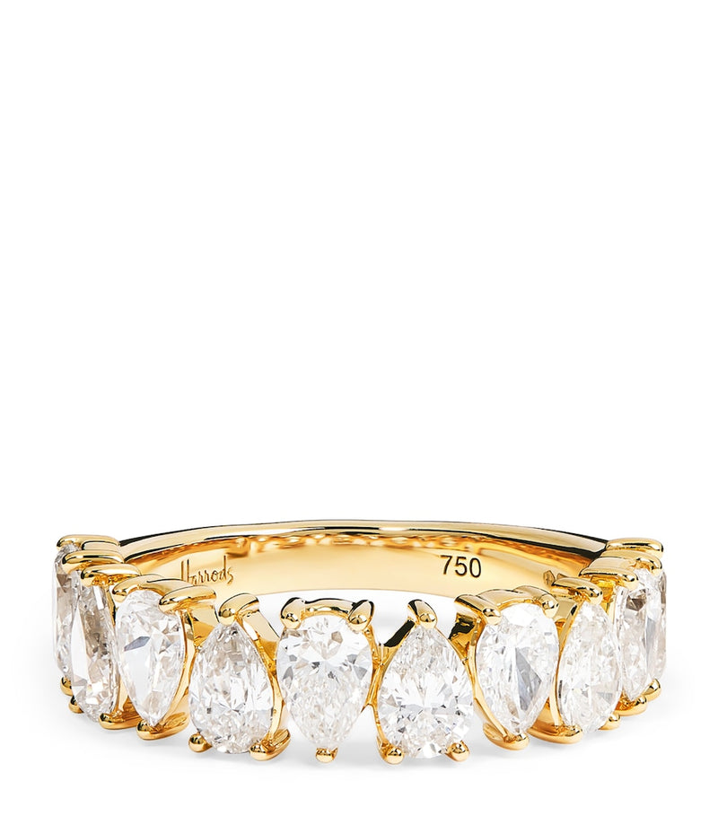 Harrods yellow gold diamond eternity ring 1.90ct, imported from the UK