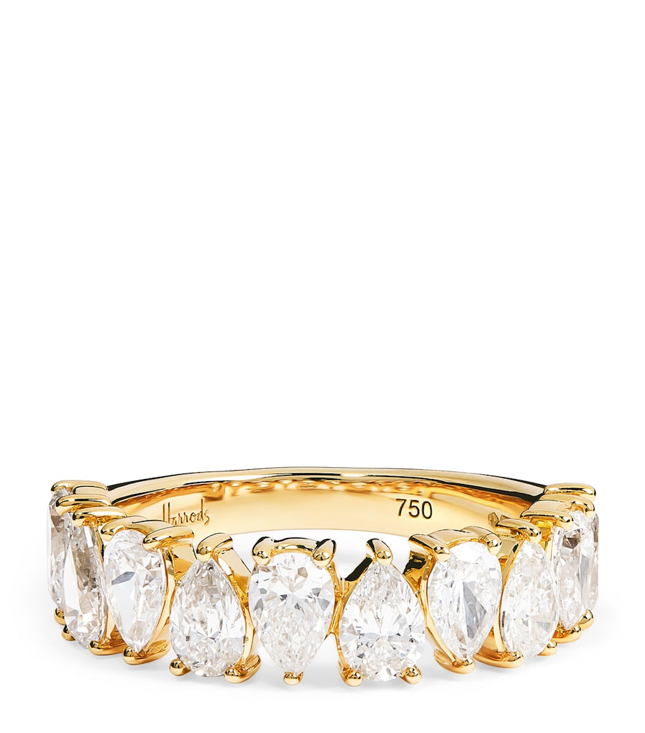 Harrods yellow gold diamond eternity ring 1.90ct, imported from the UK