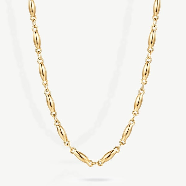 MUCHV gold fine bean chain necklace 45cm, UK version