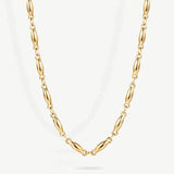 MUCHV gold fine bean chain necklace 45cm, UK version