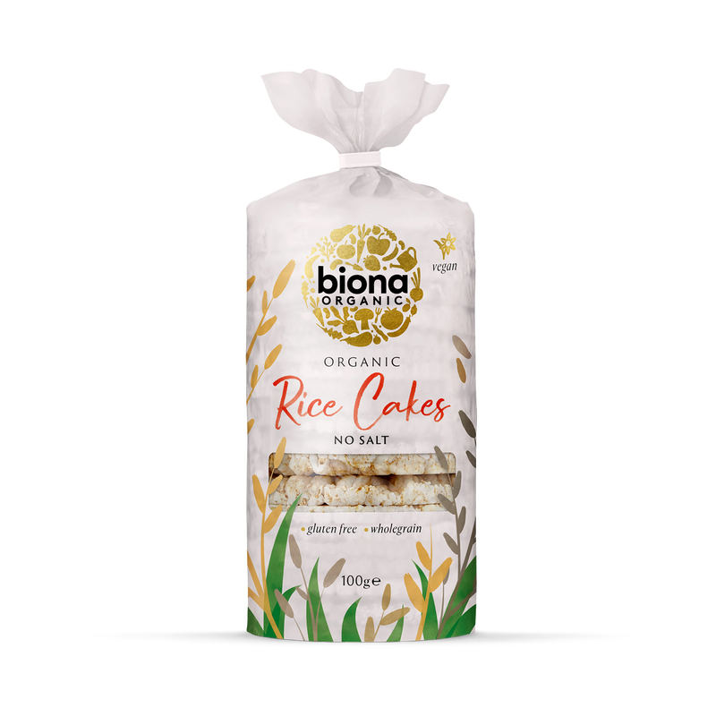 Biona organic rice cakes no salt 100g, imported from the UK
