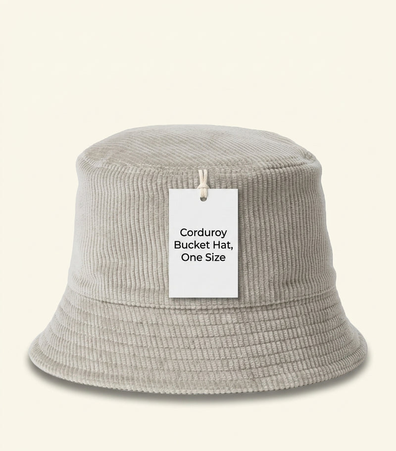 Prada corduroy bucket hat, UK version