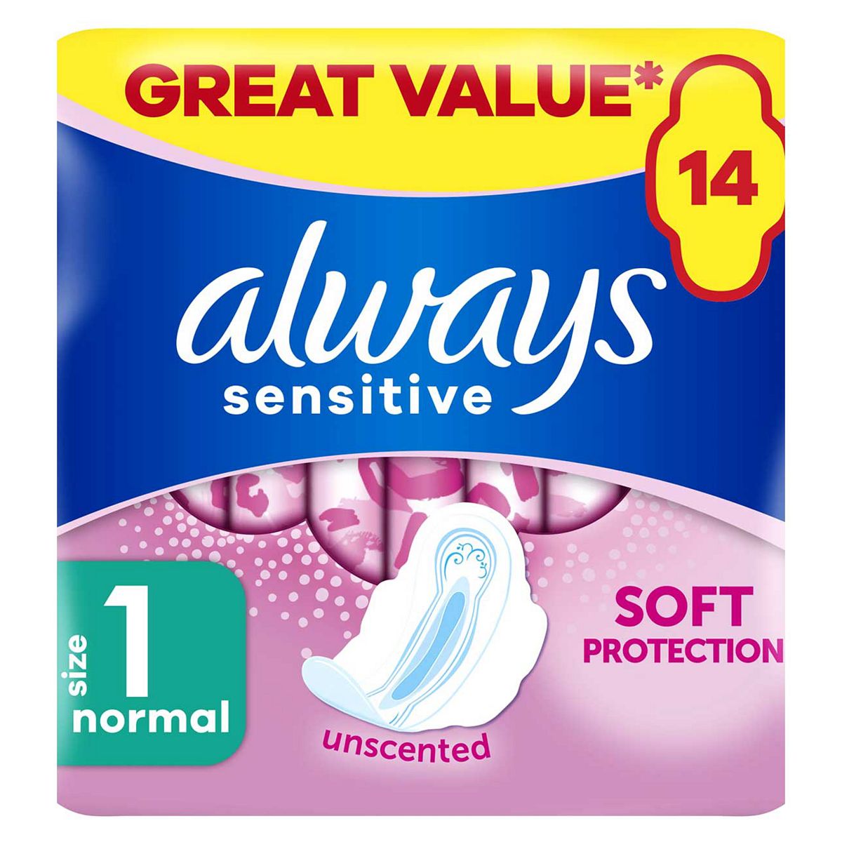 Always Sensitive Normal Ultra (Size 1) Sanitary Towels Wings 14 Pads GOODS Boots   