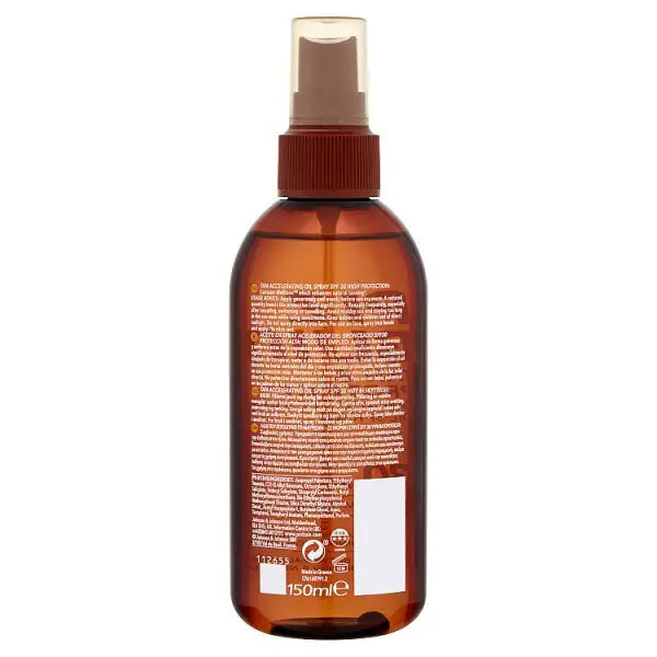 Piz Buin accelerating sun oil SPF30 150ml, imported from the UK