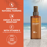 Piz Buin accelerating sun oil SPF30 150ml, imported from the UK