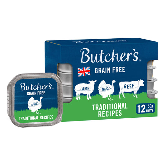 Butcher's Traditional Recipes Dog Food Trays 12x150g All bigger packs Sainsburys   