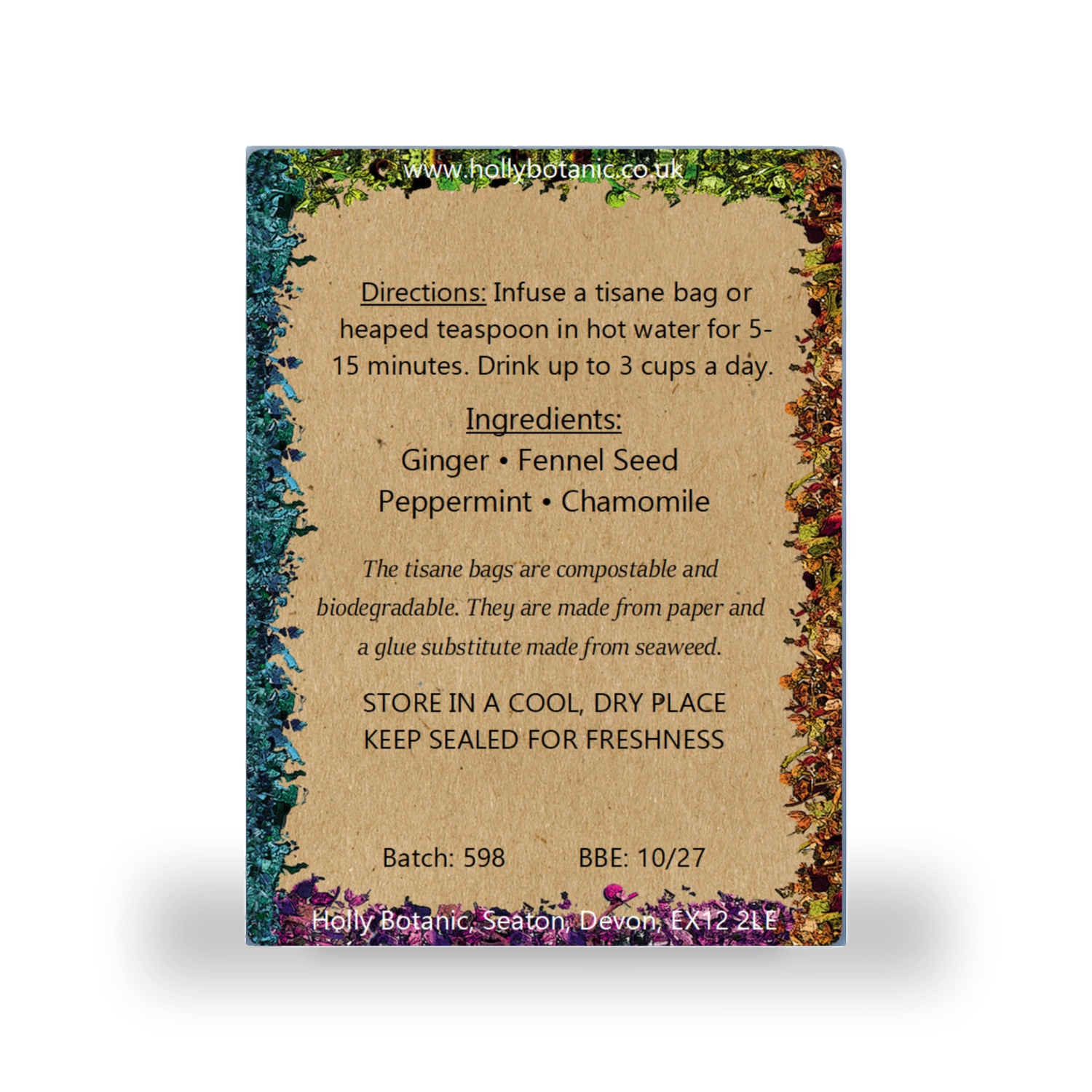 Holly Botanic morning sickness tisane 60 cup (British brand)