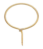 Bvlgari Serpenti tubogas necklace yellow gold diamonds, UK version