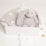 Babbico Grey Bunny Toy And Moon & Star Blanket Baby Gift Set GOODS Superdrug   