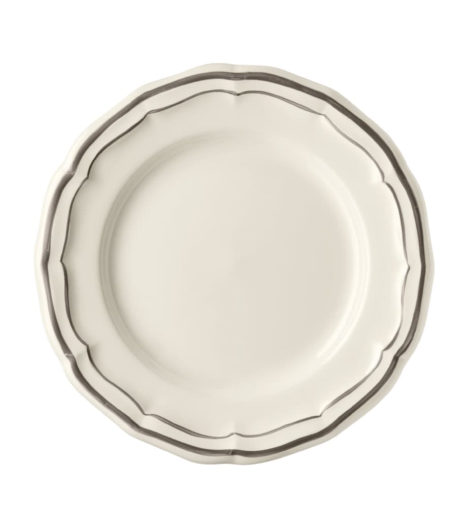 Gien taupe canapé plates set of 4 16.5cm, UK version