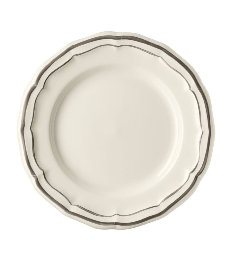 Gien taupe canapé plates set of 4 16.5cm, UK version