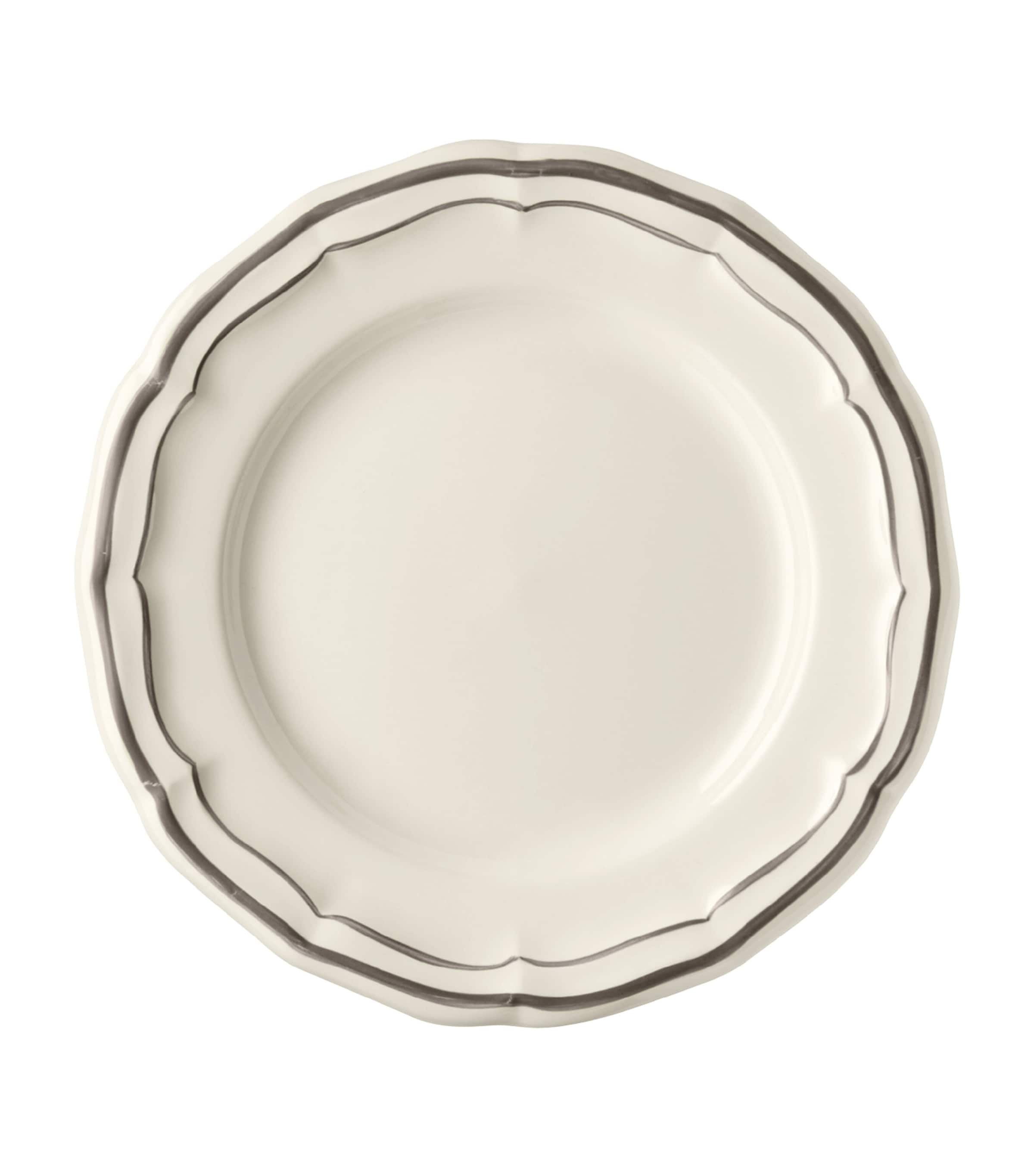 Gien taupe canapé plates set of 4 16.5cm, UK version