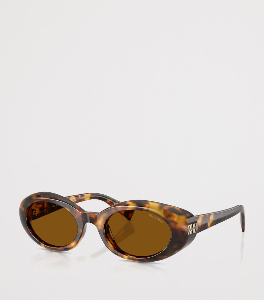 Miu Miu ovale Wrap-Around-Sonnenbrille Azetatrahmen (Britische Marke)