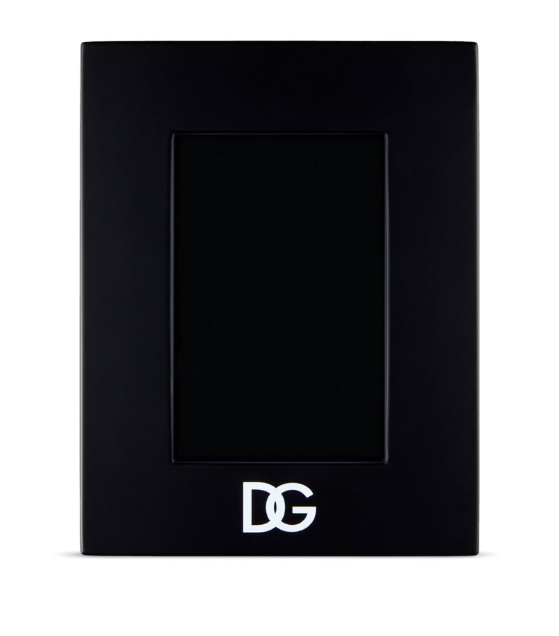 Dolce&Gabbana Casa Lacquered Wood Logo Photo Frame 8.7 x 6.7 inches - British product