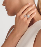 Graff Wild Flower ring white gold diamond, imported from the UK