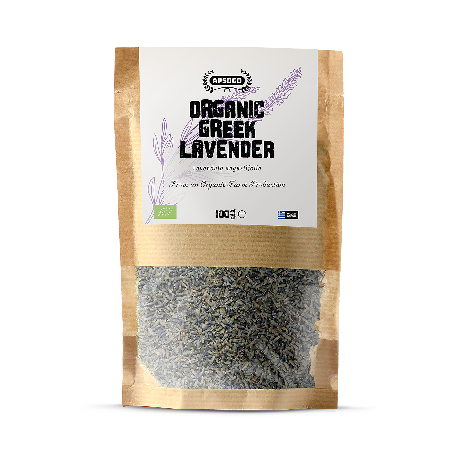 APSOGO organic lavender loose leaf herbal tea 100g - British product