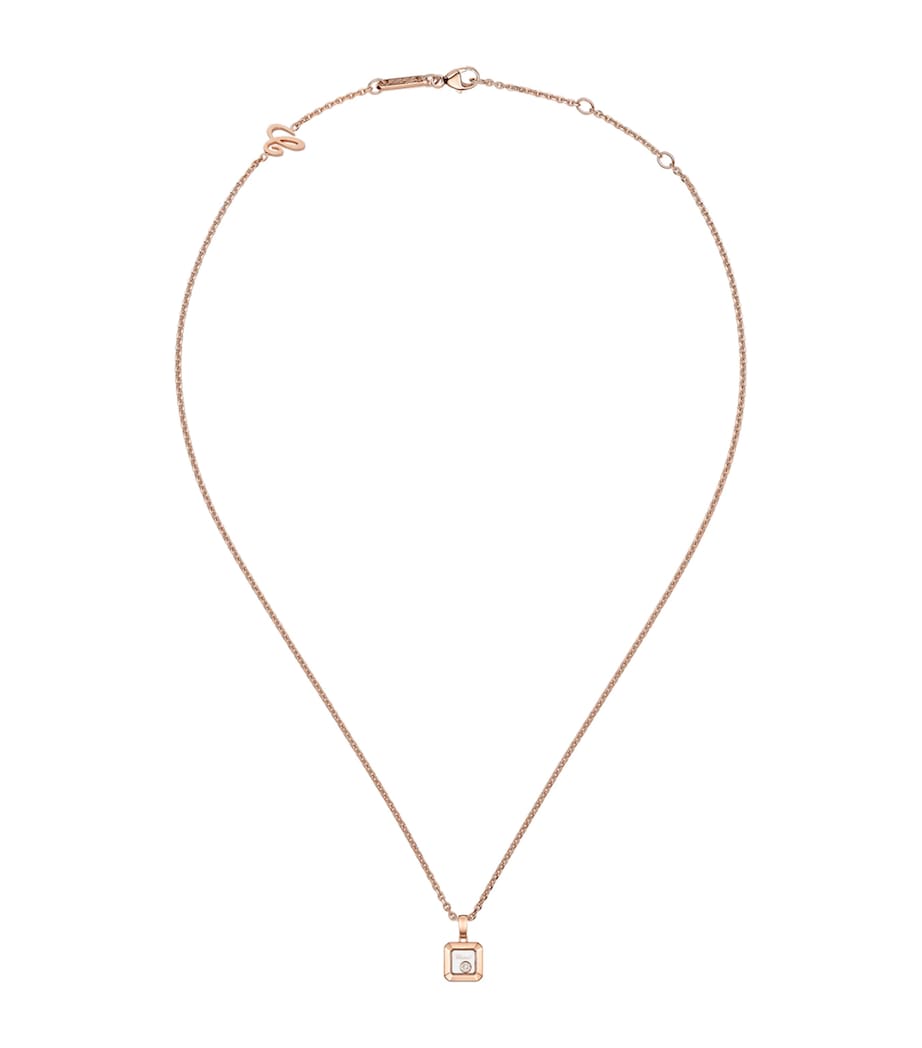 Chopard rose gold diamond pendant necklace (British brand)