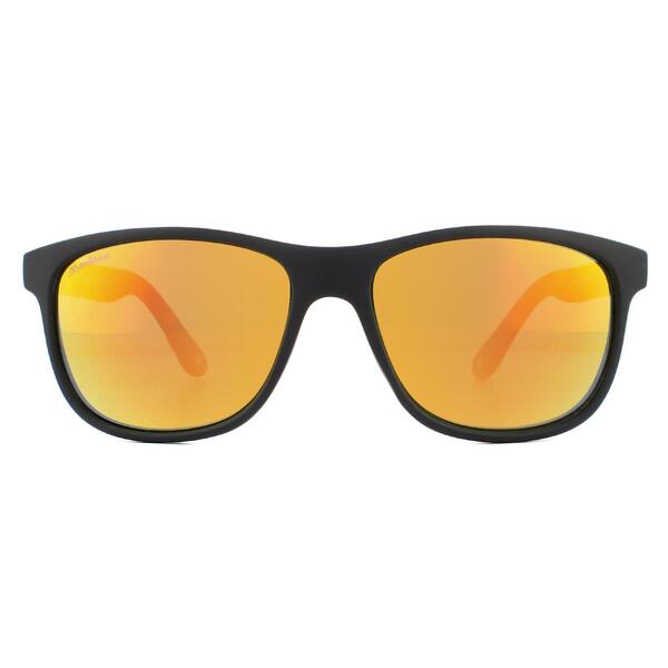 Montana MS48 black sunglasses with Revo red mirror lenses (British brand)