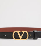 Valentino Garavani reversible VLogo belt calfskin leather, UK version