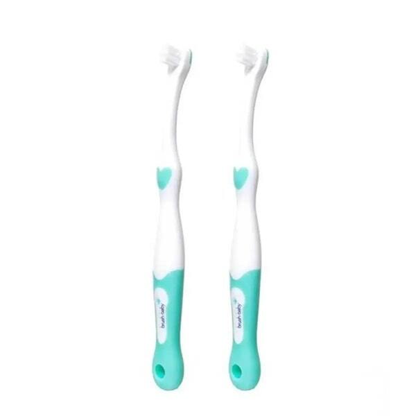 Brush Baby FirstBrush Baby Toothbrush Teal 2 Pack - British product