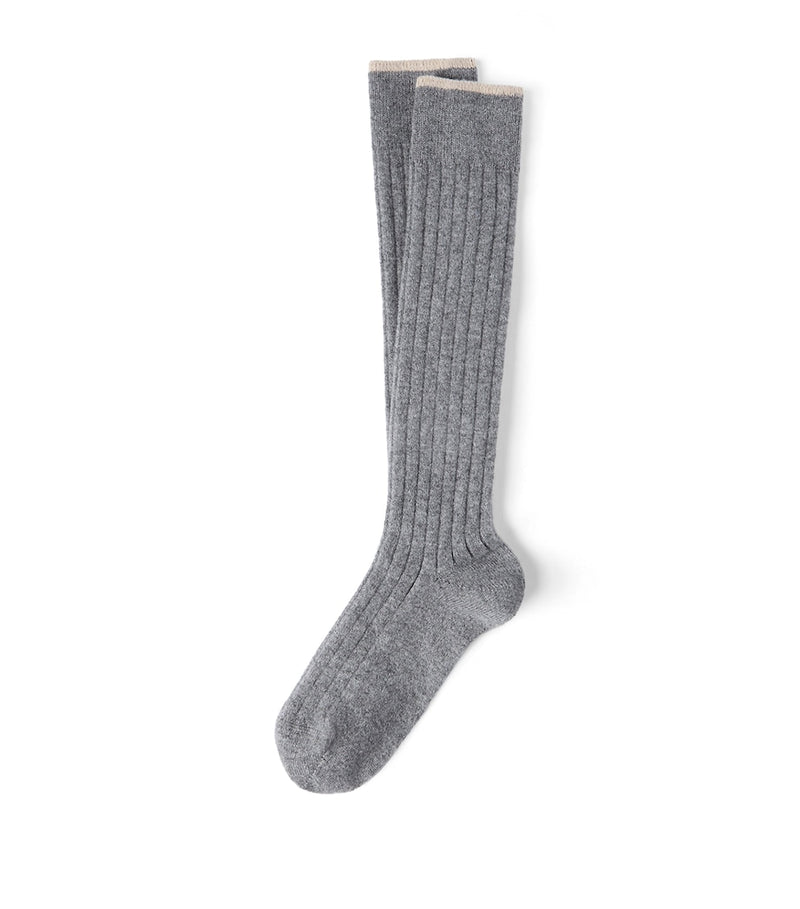 Brunello Cucinelli cashmere ribbed socks, UK version