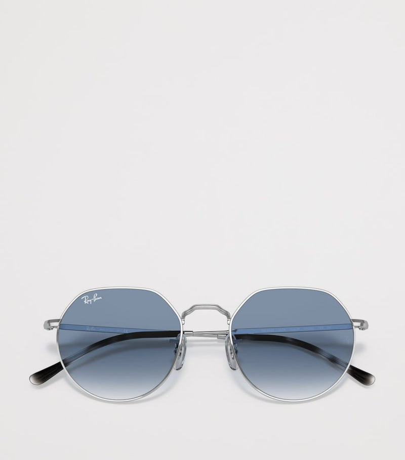 Ray-Ban Metal Jack runde Sonnenbrille mit Farbverlauf, importiert aus dem Vereinigten Königreich
