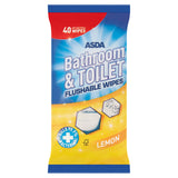 ASDA 40 Antibacterial Bathroom & Toilet Flushable Wipes