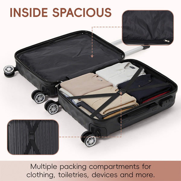 Livingandhome 2 Pcs Hard Shell Travel Suitcases Set