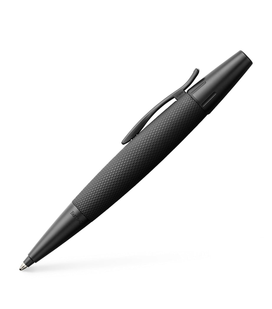Faber-Castell E-Motion Pure Black ballpoint pen, imported from the UK
