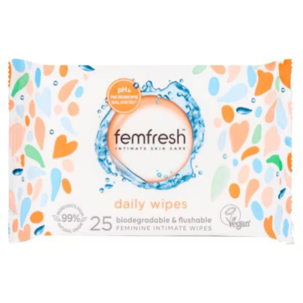 Femfresh Feminine Intimate Wipes 25 Pack - British product