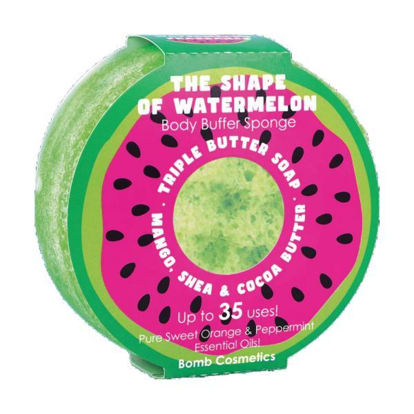Bomb Cosmetics Body Buffer Soap Sponge The Shape of Watermelon - British product