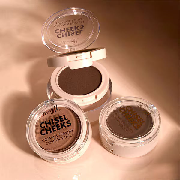 Barry M Chisel Cheeks Cream and Powder Contour Duo Dark - British product