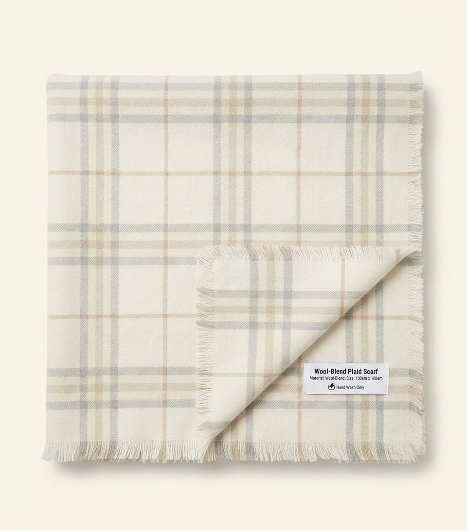 Burberry wool wide check scarf 200cm (British brand)
