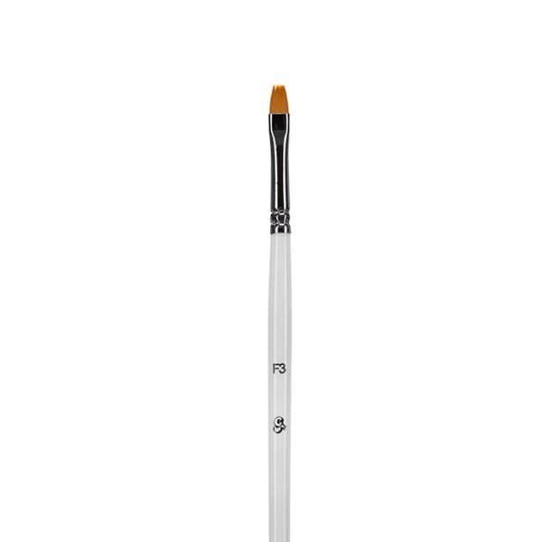 Glisten Cosmetics Flat Brush F3 with synthetic bristles, UK version