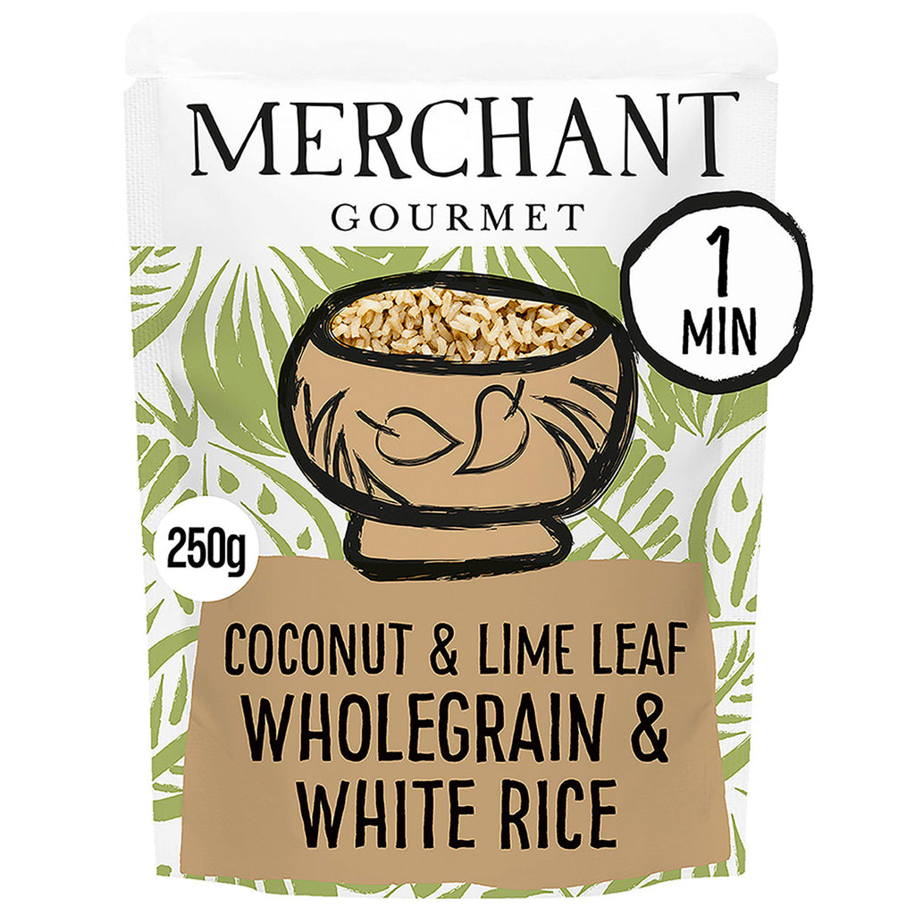 Merchant Gourmet Coconut Lime Wholegrain & White Microwave Rice 250g