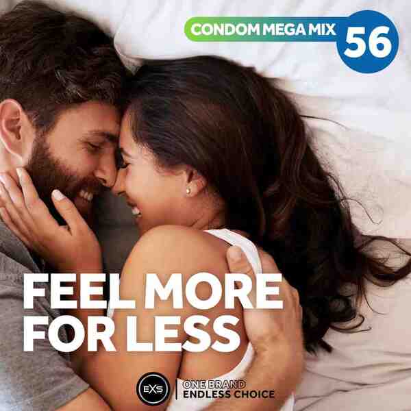 EXS Mega Mix condoms variety 56 pack, imported from the UK