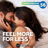 EXS Mega Mix condoms variety 56 pack, imported from the UK
