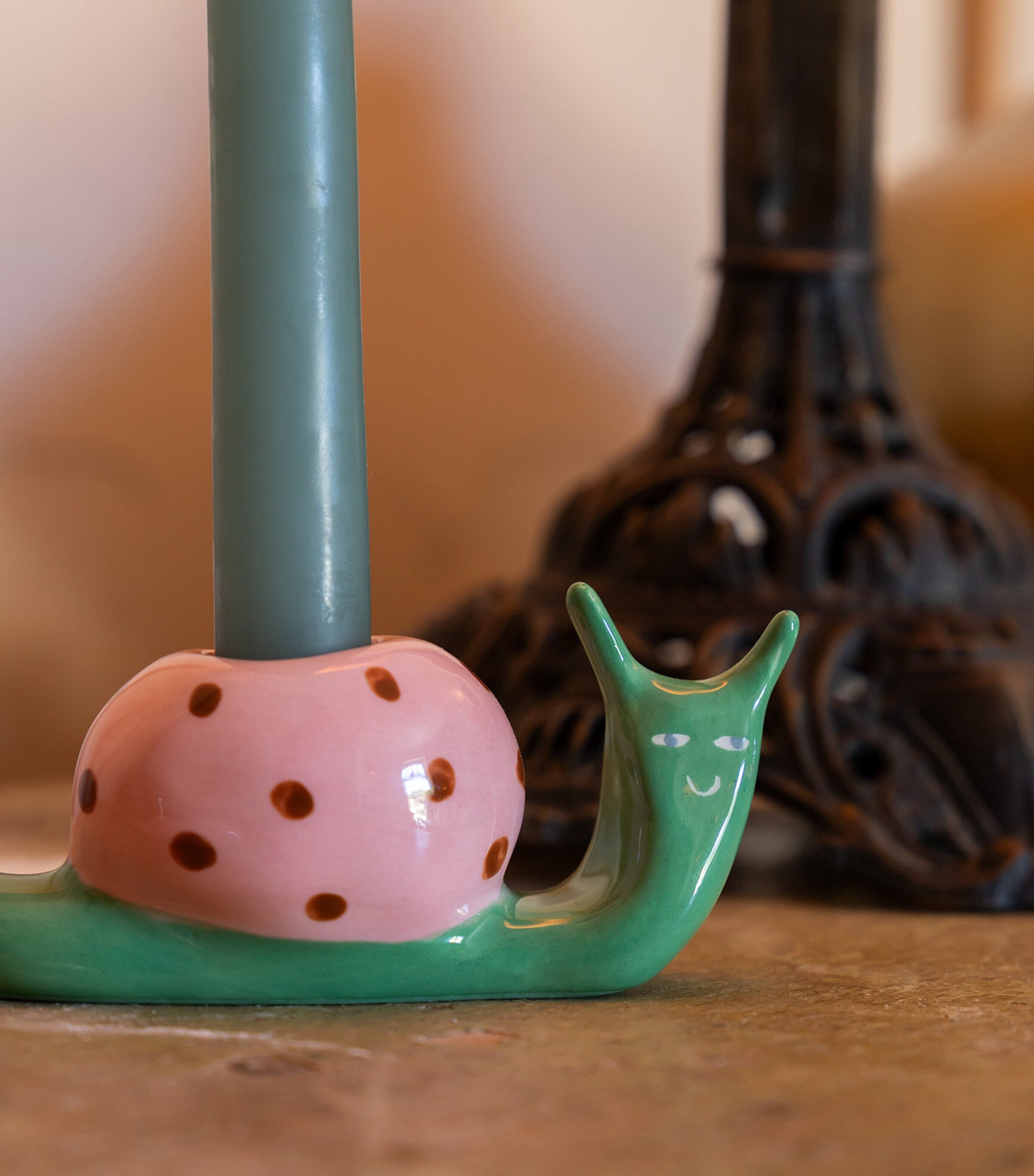 Laetitia Rouget ceramic snail candle holders set of 2, UK version