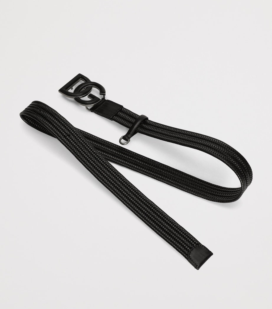 Dolce&Gabbana woven leather belt, Italian craftsmanship, UK version