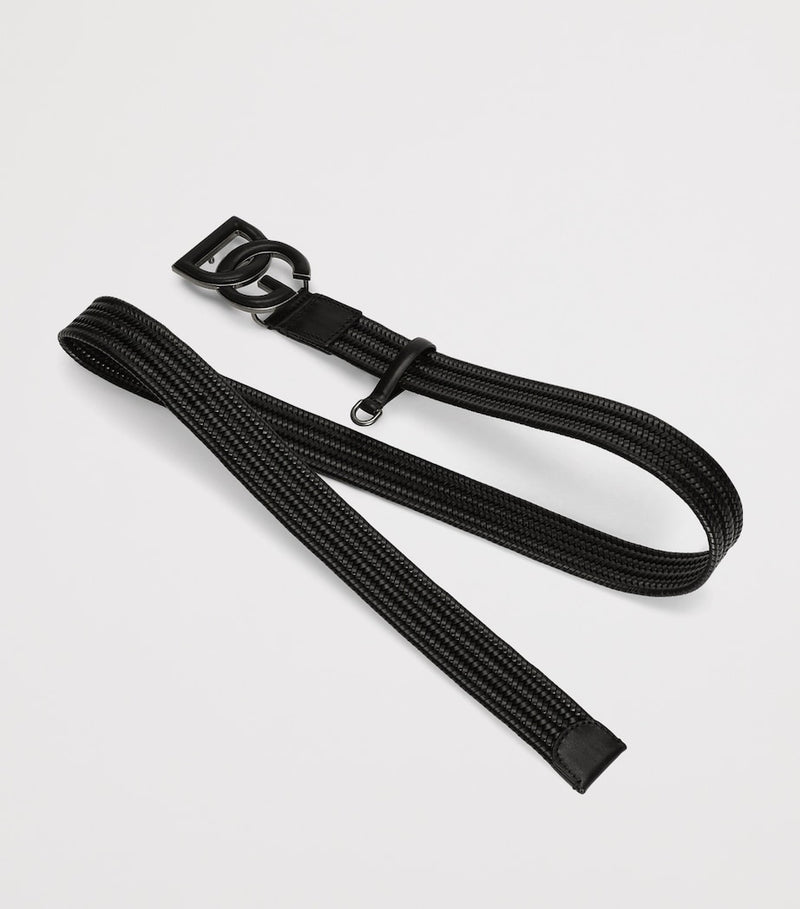 Dolce&Gabbana woven leather belt, Italian craftsmanship, UK version