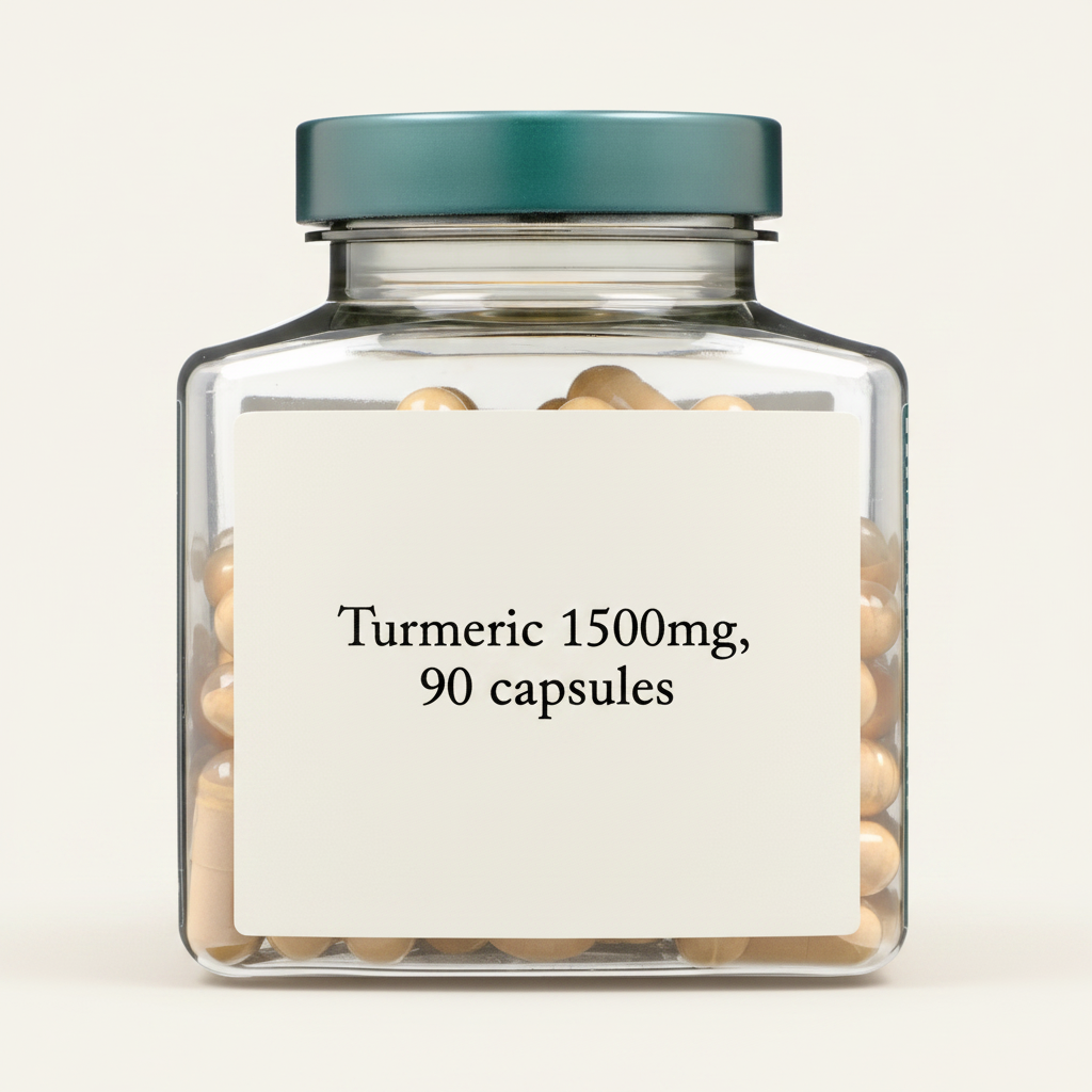 Holland & Barrett Turmeric capsules 1500mg + Black Pepper 90 count, UK version